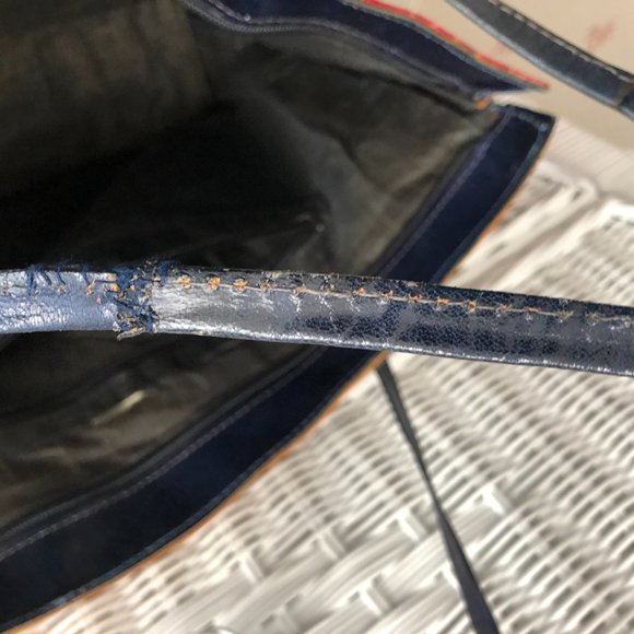 ITALIAN  LEATHER  JUNGLE SAFARI SCENE HANDLED  LINEN LINED ZIPPER  LARGE PURSE - Picture 6 of 15